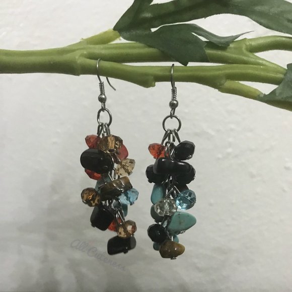 🎀 Lucite Beaded Earrings - Picture 1 of 2